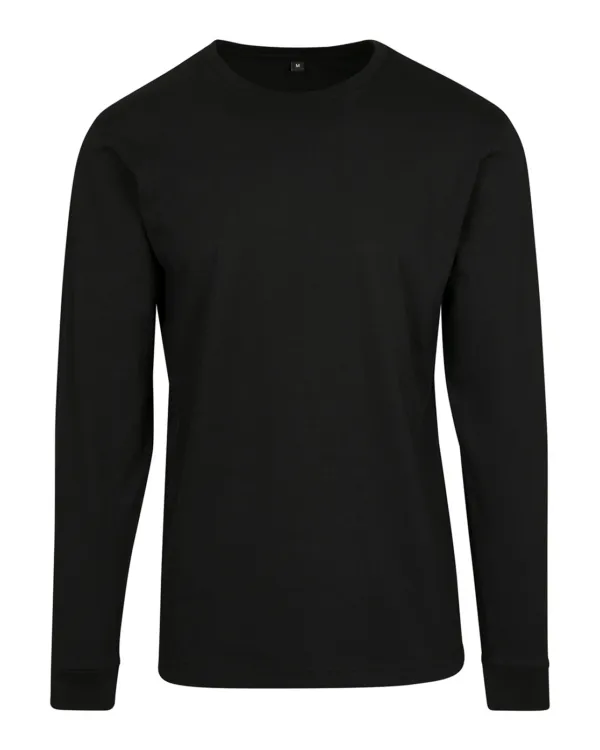 Build Your Brand Longsleeve With Cuffrib unisex pikavarrukaline T-särk