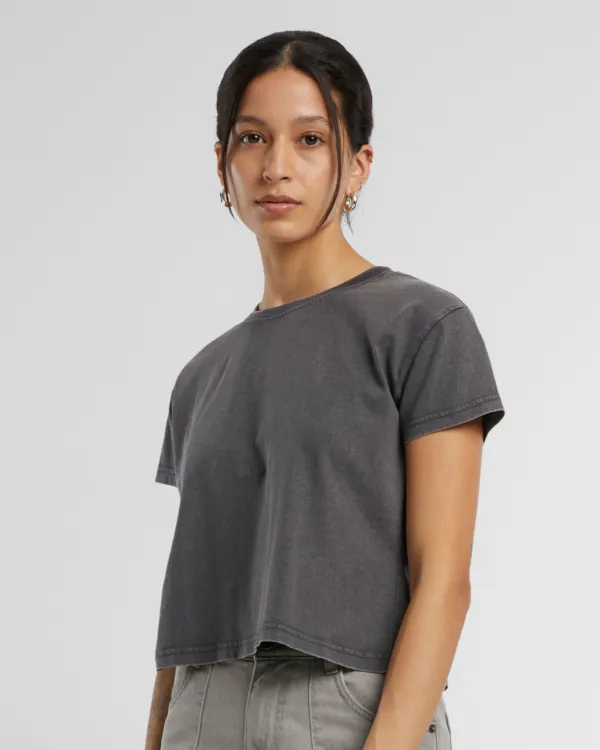 Build Your Brand Ladies Vintage Cropped Tee naiste lühike T-särk